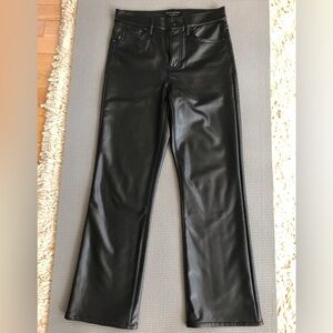 Banana Republic Black Faux Leather Jeans